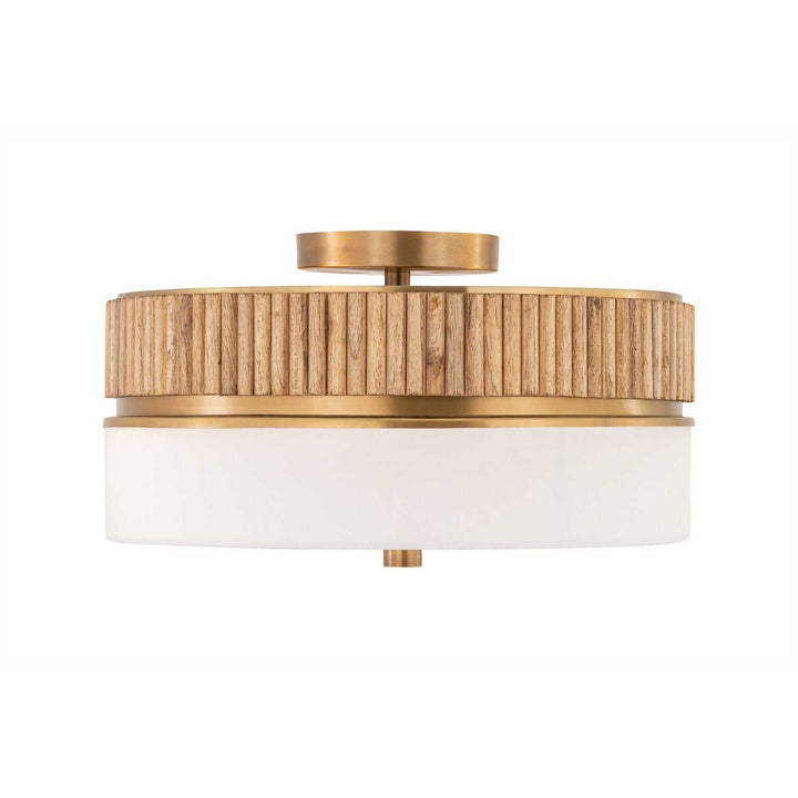 Nebri Three Light Semi-Flush Mount in Legacy Brass Minka-Lavery