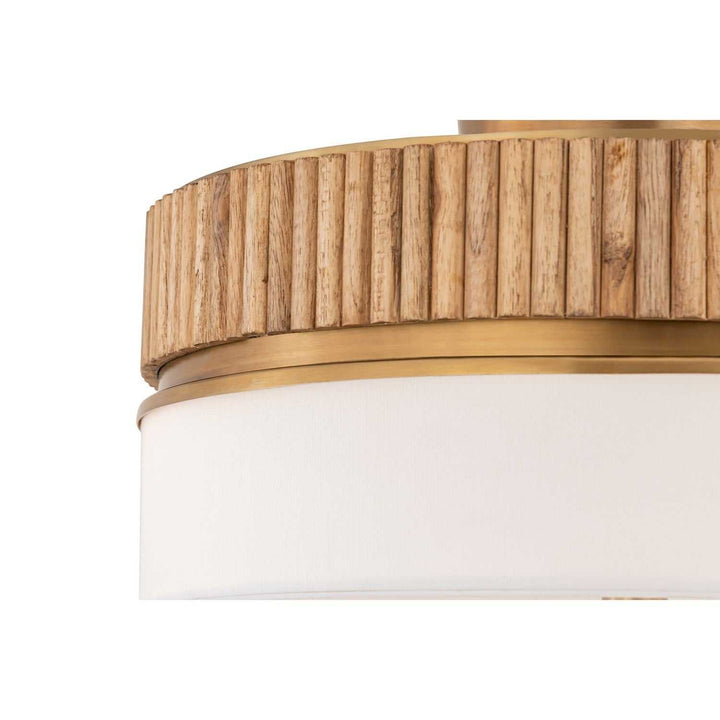 Nebri Three Light Semi-Flush Mount in Legacy Brass Minka-Lavery