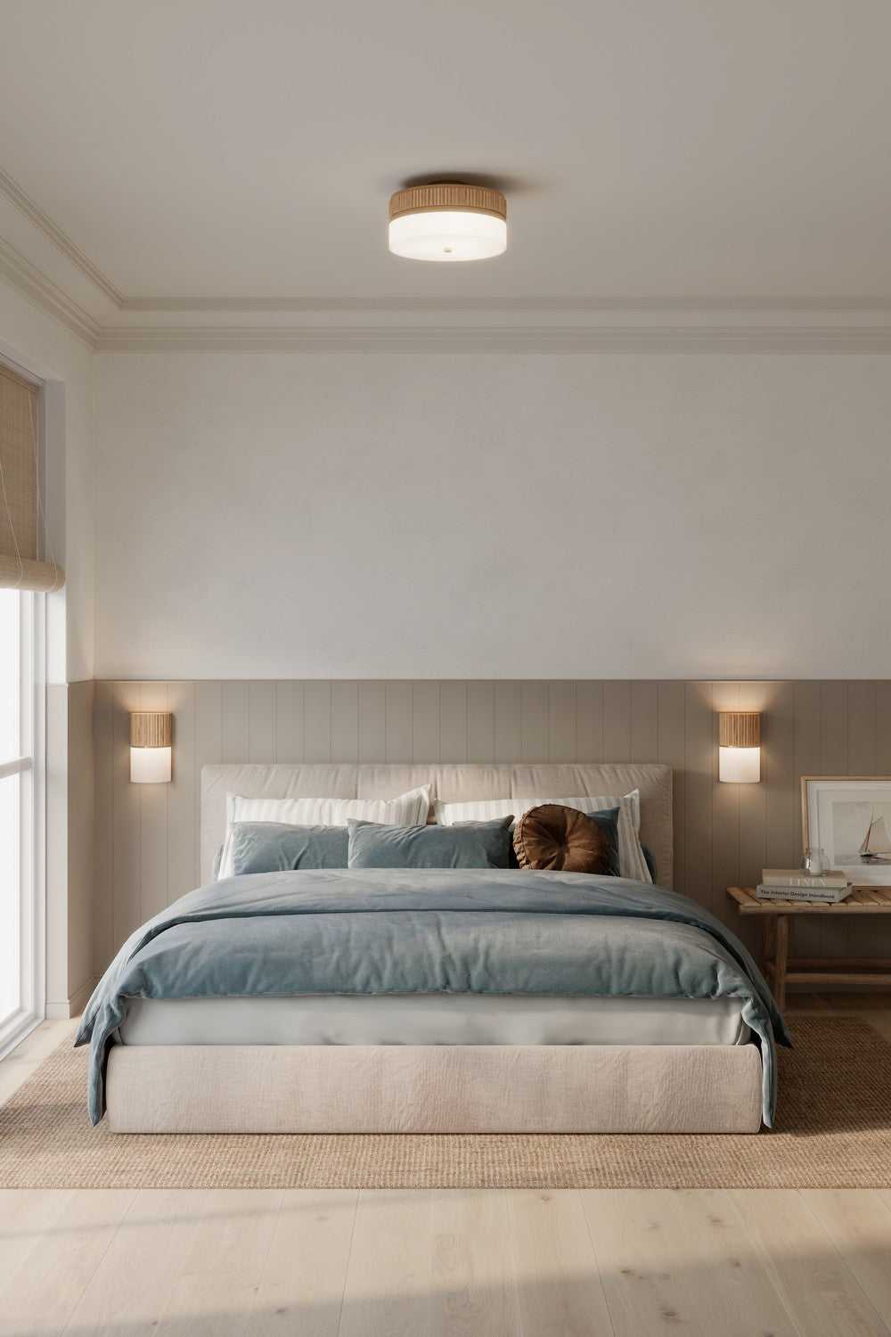 Nebri Three Light Semi-Flush Mount in Legacy Brass Minka-Lavery
