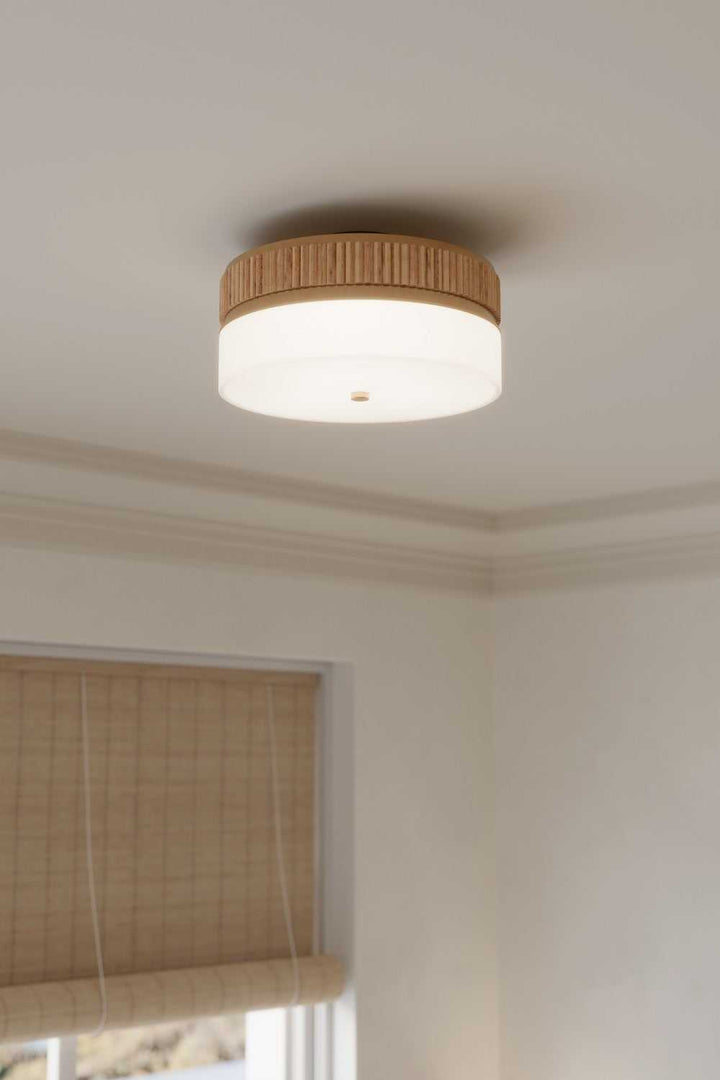 Nebri Three Light Semi-Flush Mount in Legacy Brass Minka-Lavery
