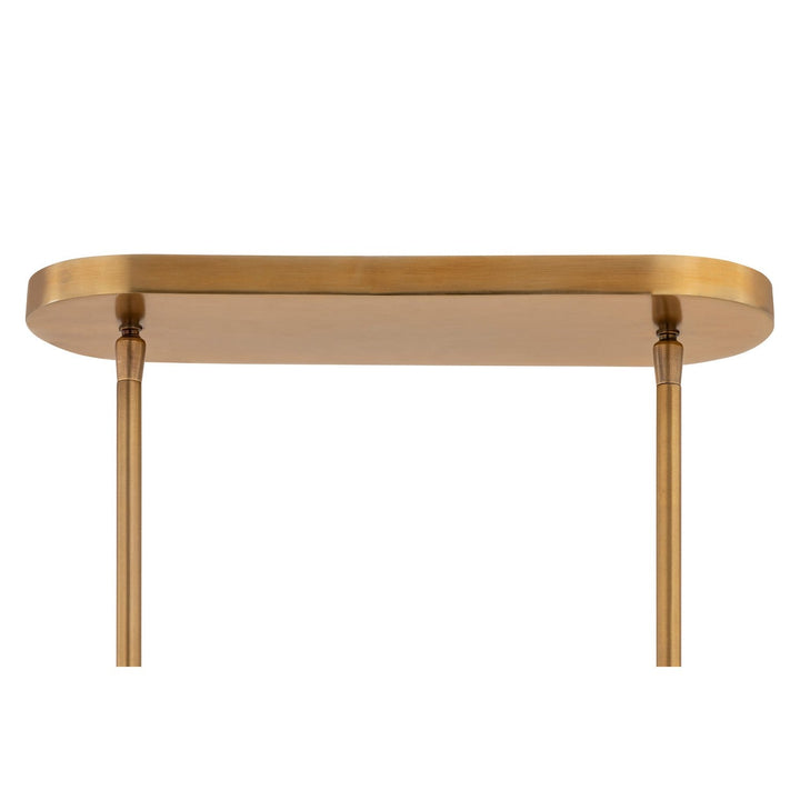 Nebri Five Light Linear Chandelier in Legacy Brass Minka-Lavery