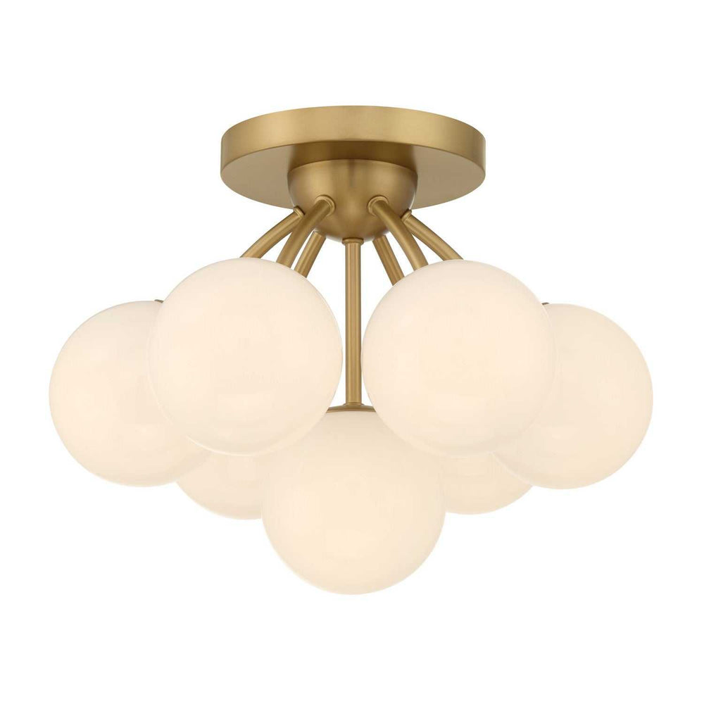 Lunara Seven Light Semi-Flush Mount in Legacy Brass Minka-Lavery