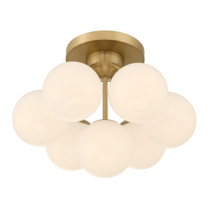 Lunara Seven Light Semi-Flush Mount in Legacy Brass Minka-Lavery