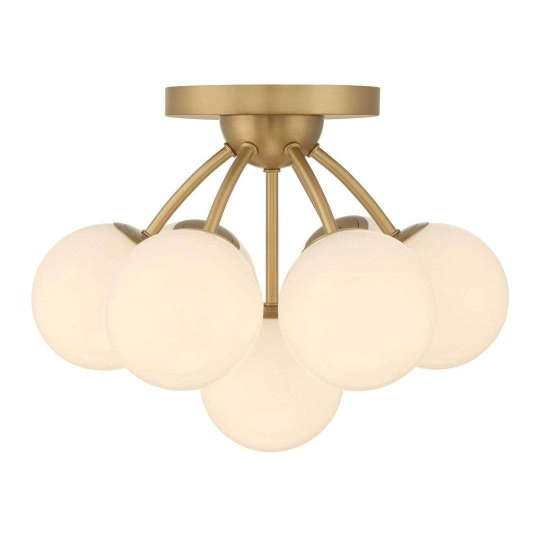 Lunara Seven Light Semi-Flush Mount in Legacy Brass Minka-Lavery