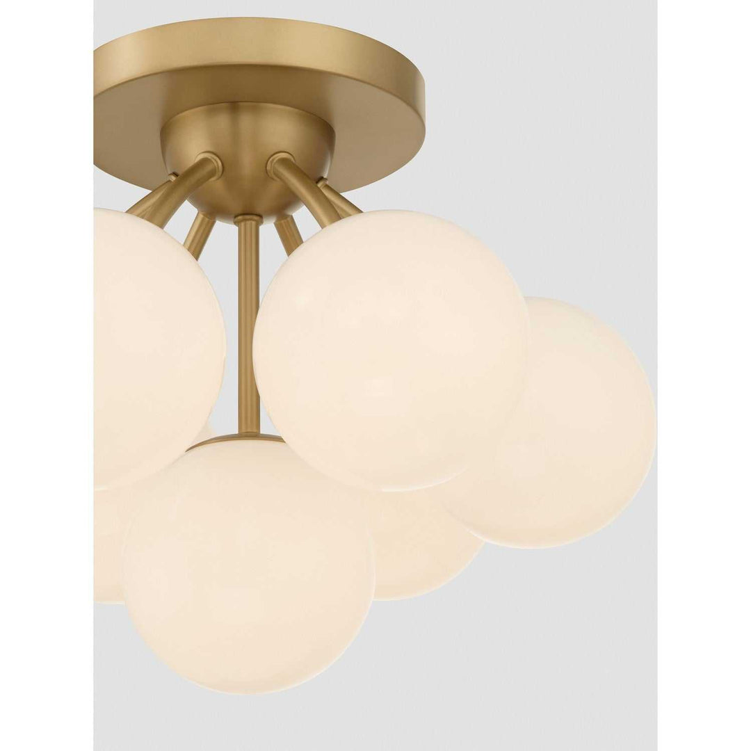 Lunara Seven Light Semi-Flush Mount in Legacy Brass Minka-Lavery