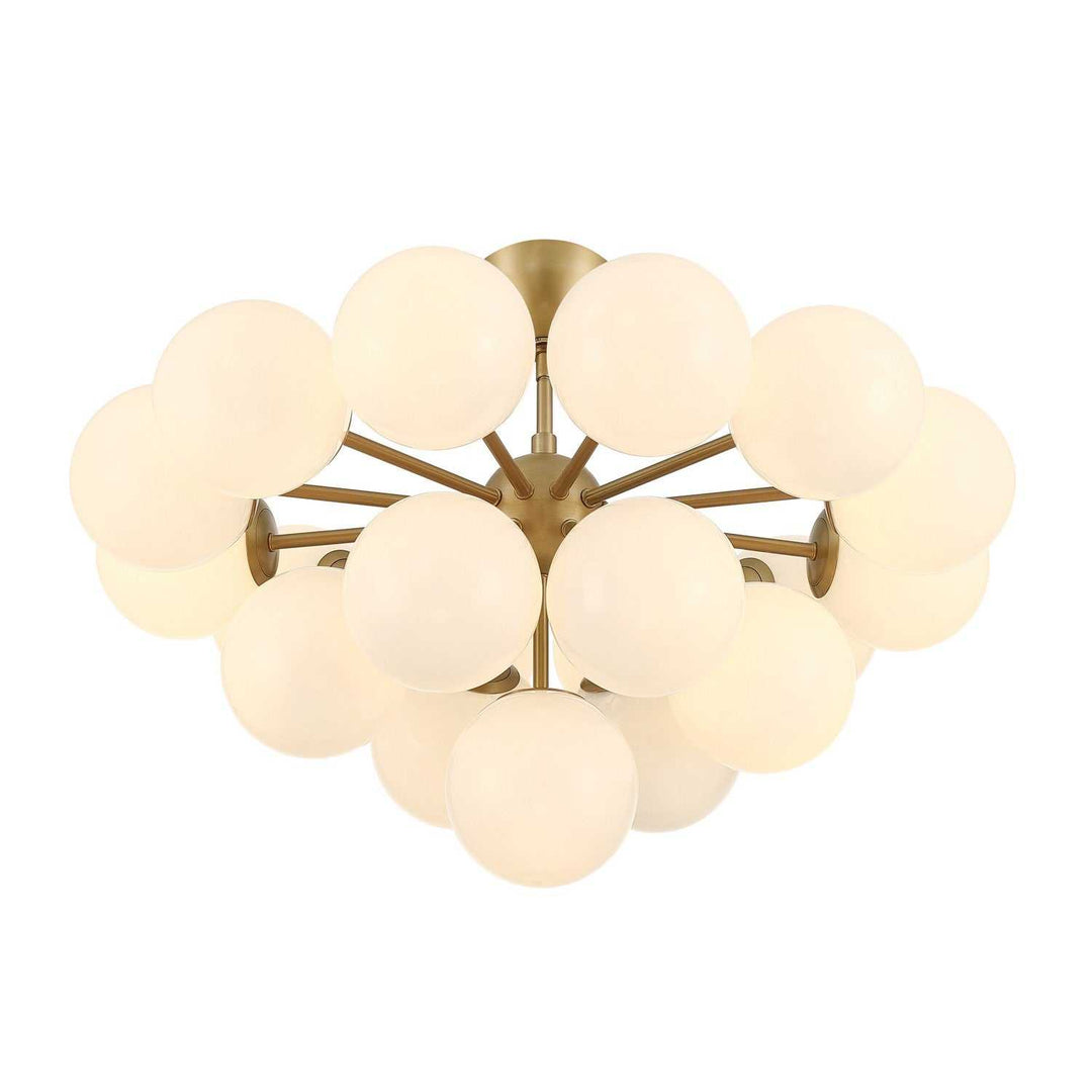 Lunara 19 Light Convertible Chandelier/Semi-Flush Mount in Legacy Brass Minka-Lavery
