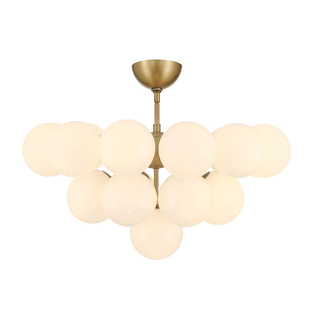 Lunara 19 Light Convertible Chandelier/Semi-Flush Mount in Legacy Brass Minka-Lavery