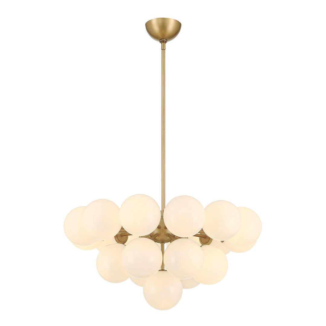 Lunara 19 Light Convertible Chandelier/Semi-Flush Mount in Legacy Brass Minka-Lavery
