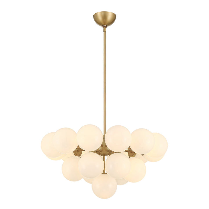 Lunara 19 Light Convertible Chandelier/Semi-Flush Mount in Legacy Brass Minka-Lavery