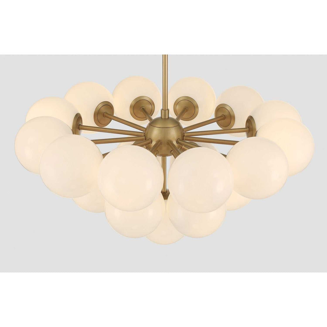 Lunara 19 Light Convertible Chandelier/Semi-Flush Mount in Legacy Brass Minka-Lavery