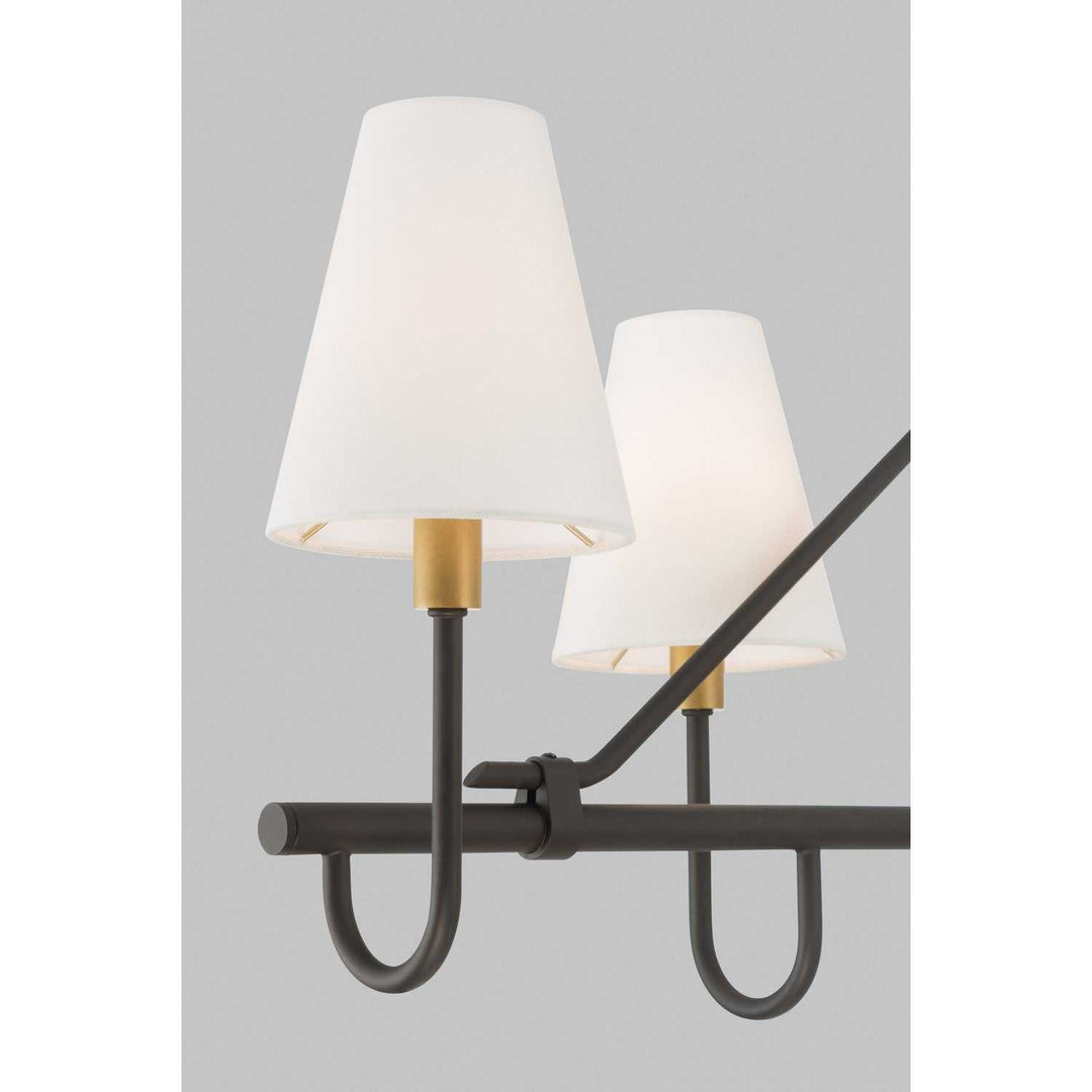 Bellforge Five Light Linear Chandelier in Legacy Brass Minka-Lavery