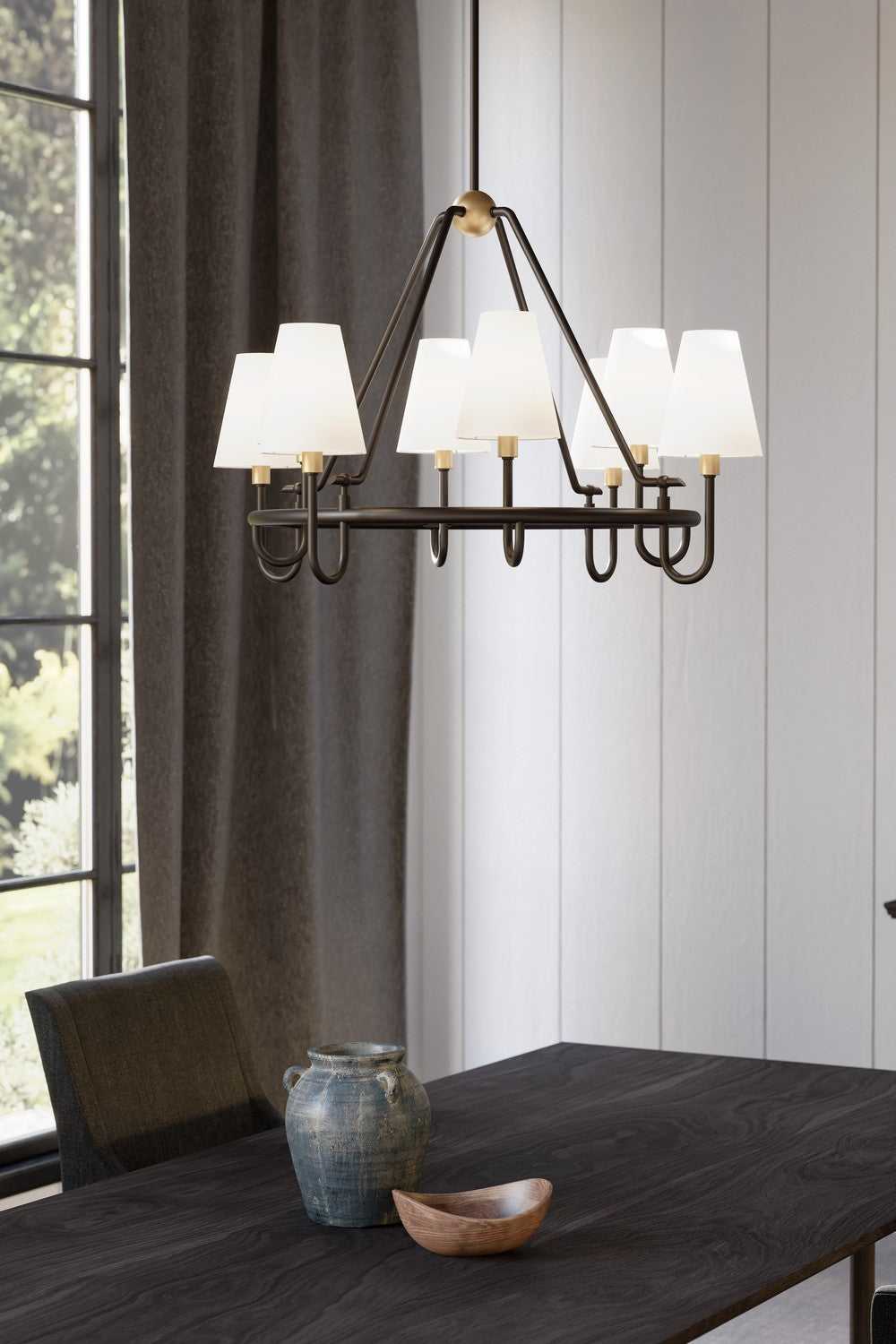Bellforge Eight Light Pendant in Legacy Brass Minka-Lavery