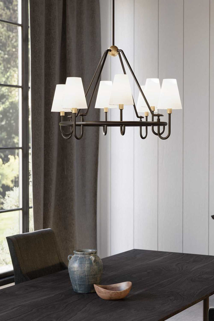 Bellforge Eight Light Pendant in Legacy Brass Minka-Lavery