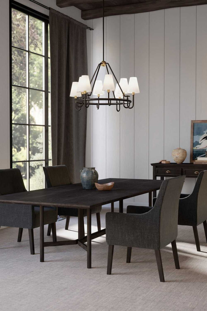 Bellforge Eight Light Pendant in Legacy Brass Minka-Lavery