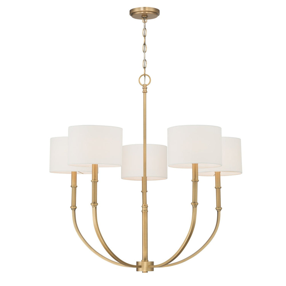 Molvene Five Light Chandelier in Legacy Brass Minka-Lavery