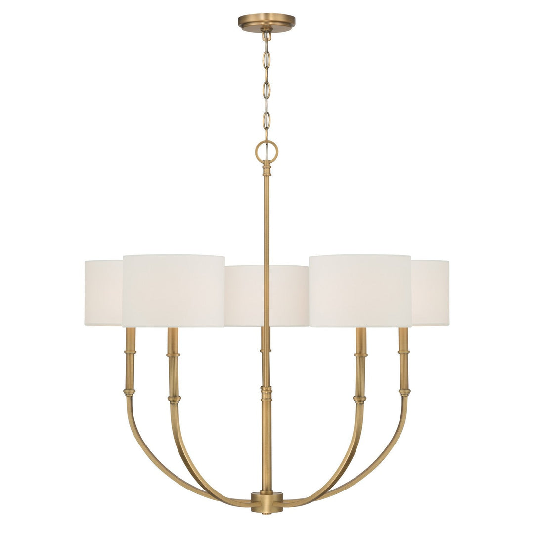 Molvene Five Light Chandelier in Legacy Brass Minka-Lavery