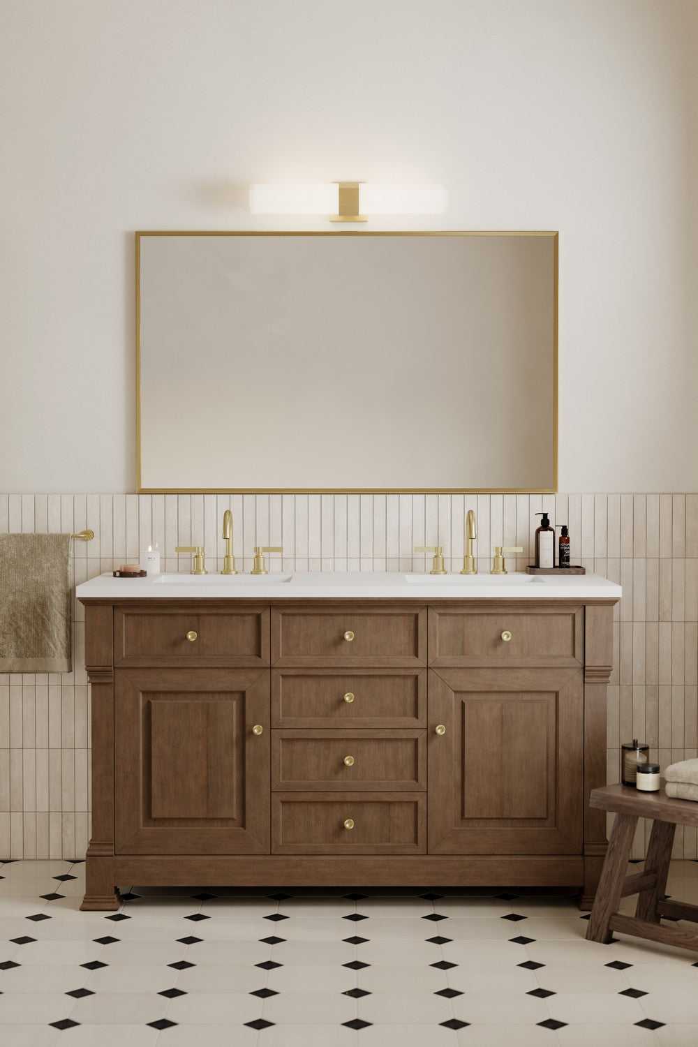 Delgada Two Light Bath Bar in Legacy Brass Minka-Lavery