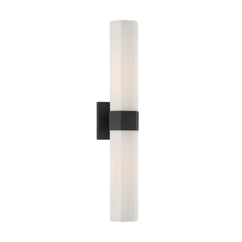 Delgada Two Light Bath Bar in Dark Matte Black Minka-Lavery