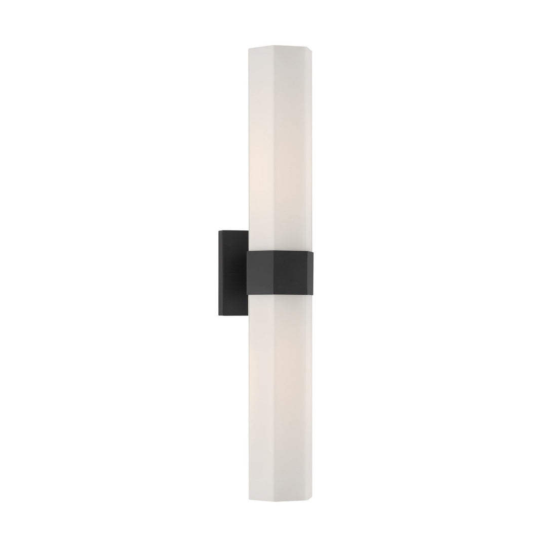 Delgada Two Light Bath Bar in Dark Matte Black Minka-Lavery