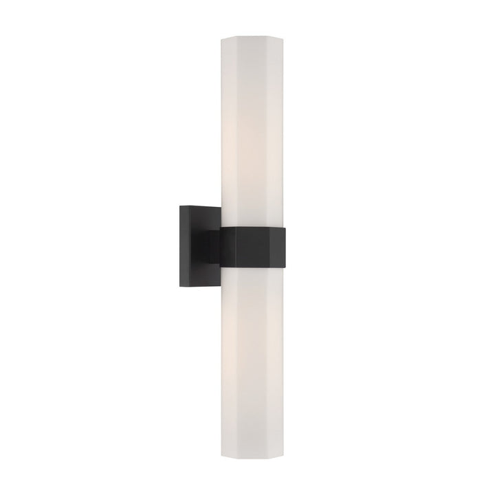Delgada Two Light Bath Bar in Dark Matte Black Minka-Lavery