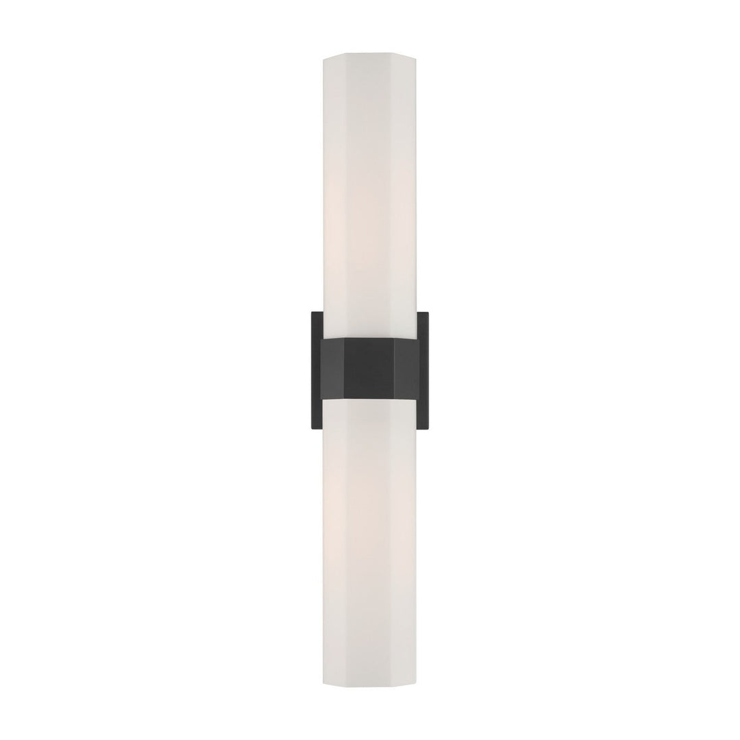 Delgada Two Light Bath Bar in Dark Matte Black Minka-Lavery