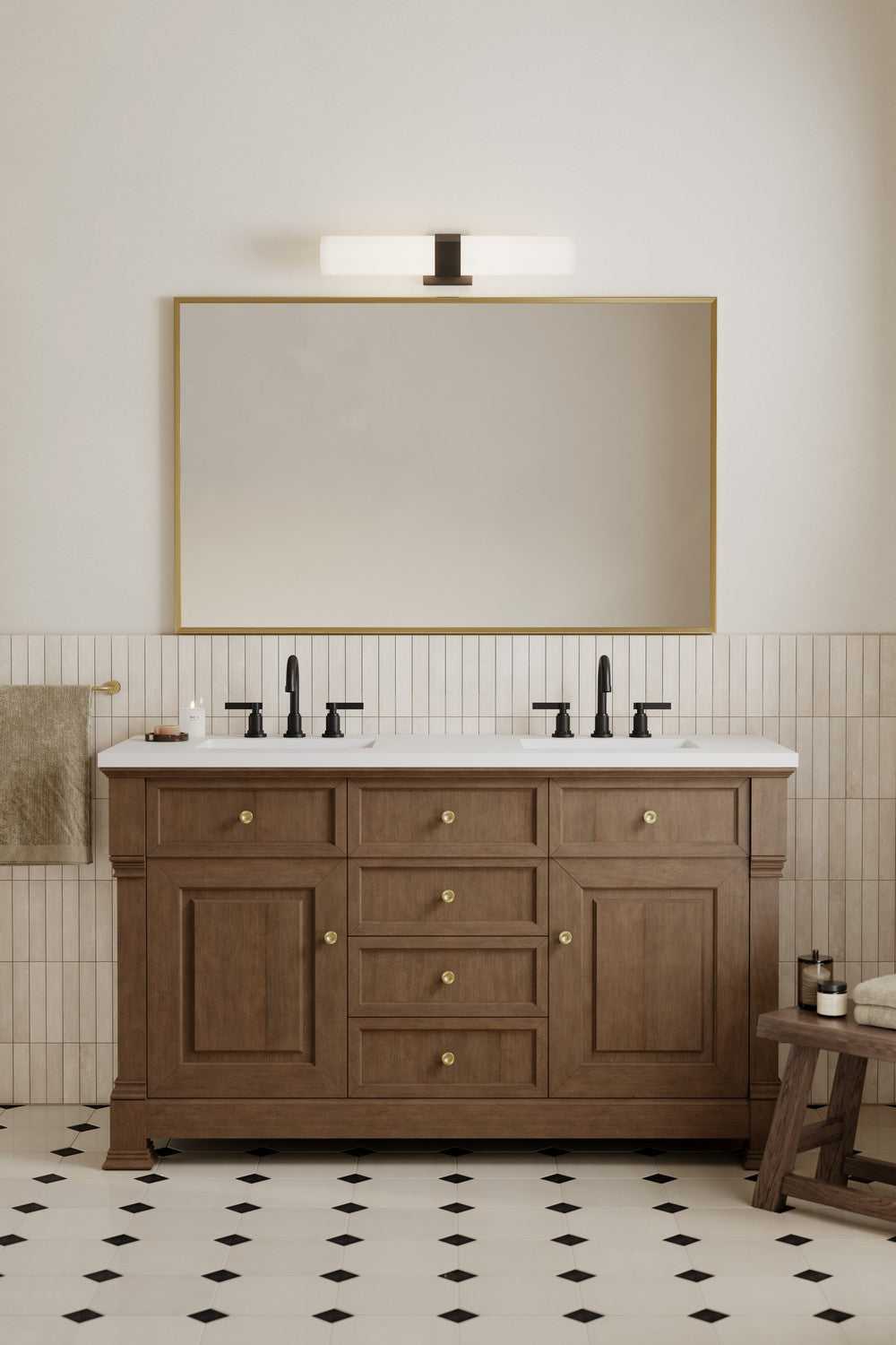 Delgada Two Light Bath Bar in Dark Matte Black Minka-Lavery