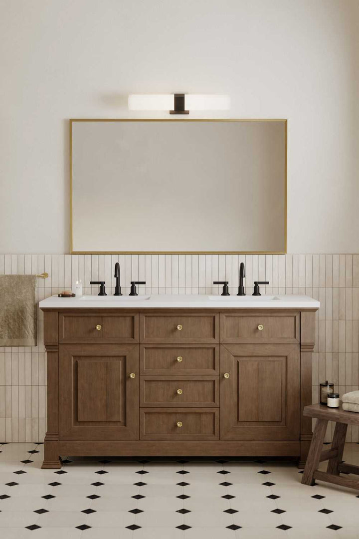 Delgada Two Light Bath Bar in Dark Matte Black Minka-Lavery