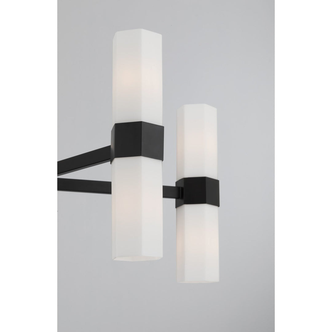 Delgada Ten Light Chandelier in Dark Matte Black Minka-Lavery