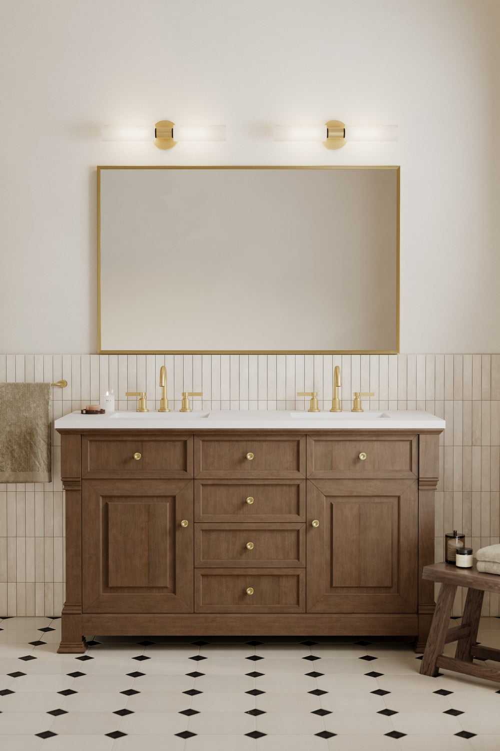 Wexmere Two Light Vanity in Legacy Brass Minka-Lavery