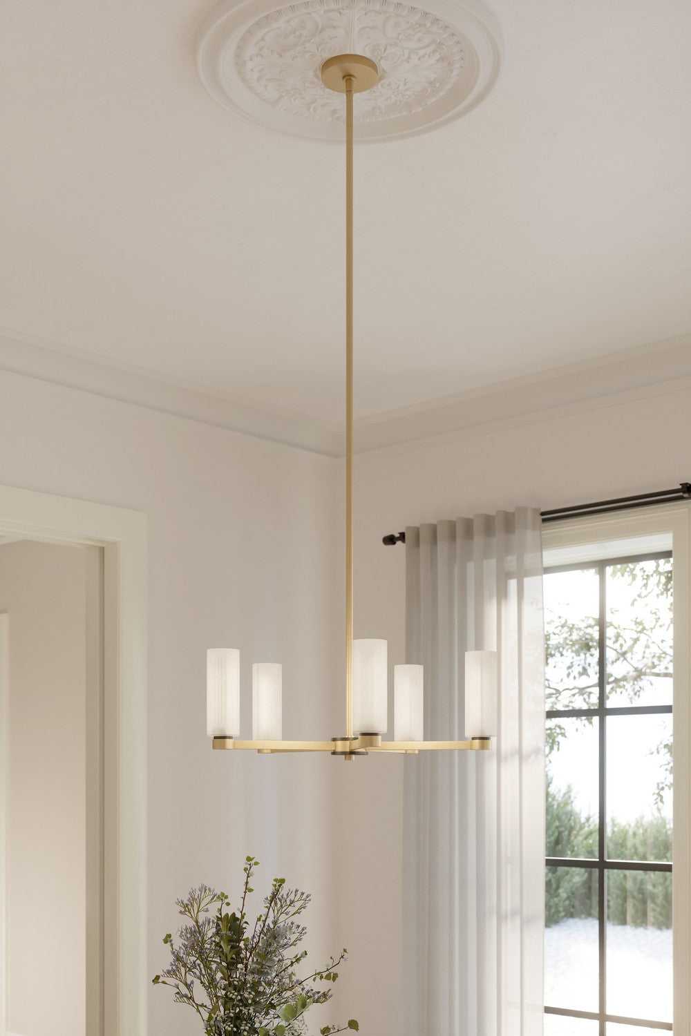 Wexmere Five Light Chandelier in Legacy Brass Minka-Lavery
