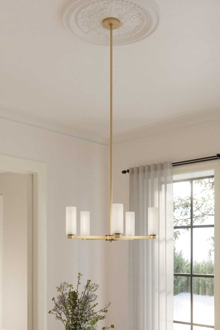 Wexmere Five Light Chandelier in Legacy Brass Minka-Lavery