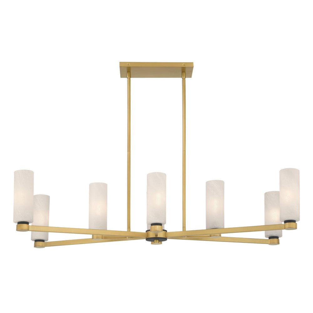 Wexmere Eight Light Linear Chandelier in Legacy Brass Minka-Lavery