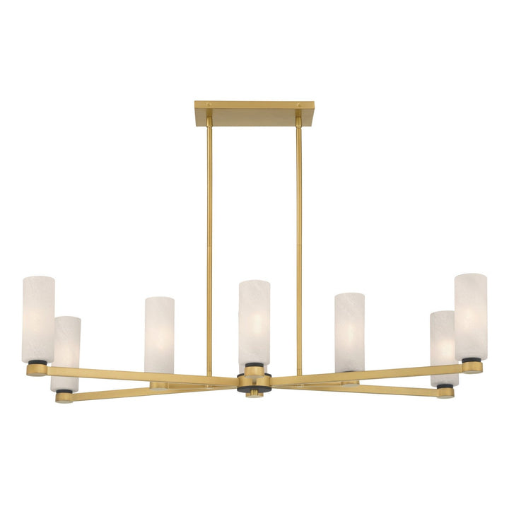 Wexmere Eight Light Linear Chandelier in Legacy Brass Minka-Lavery