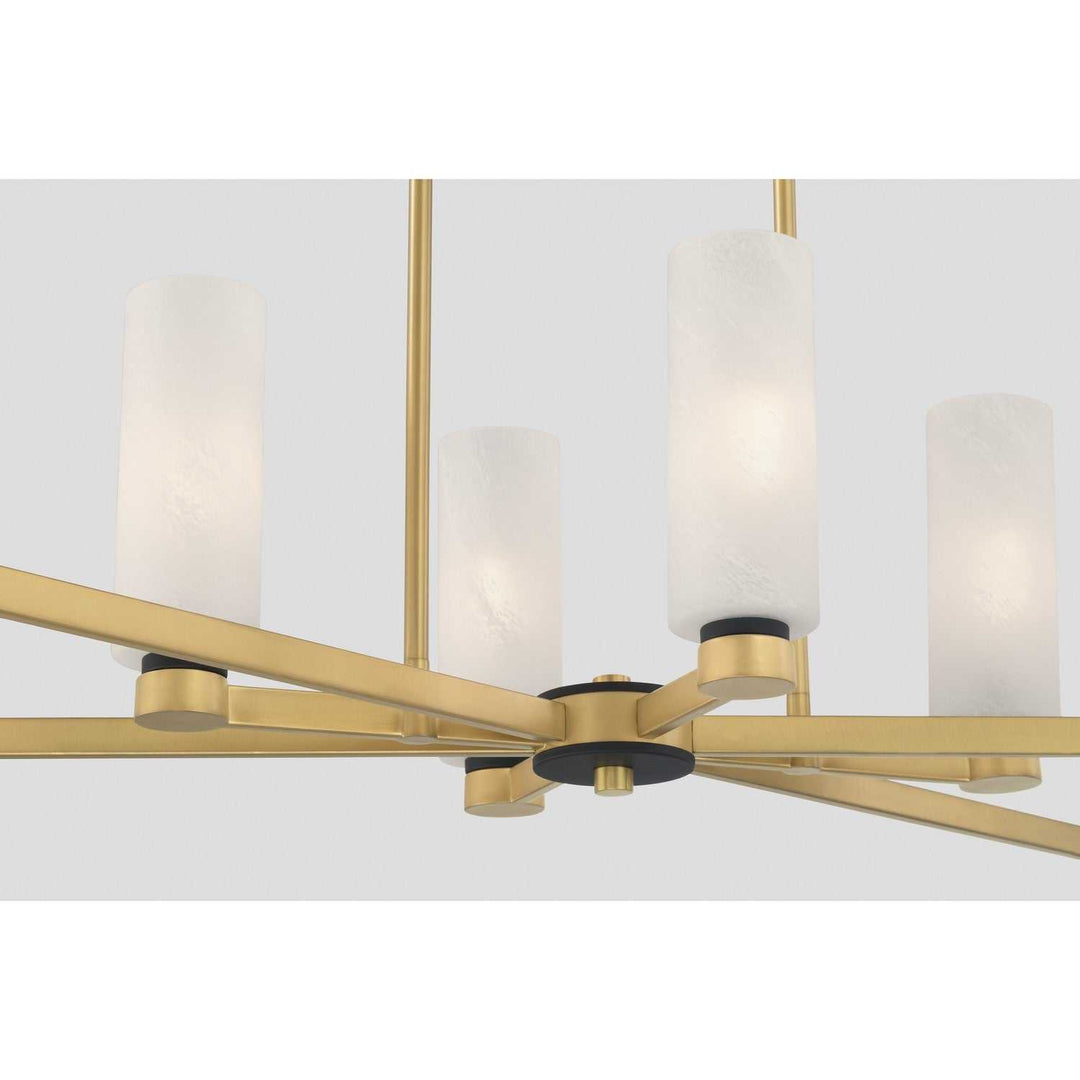 Wexmere Eight Light Linear Chandelier in Legacy Brass Minka-Lavery