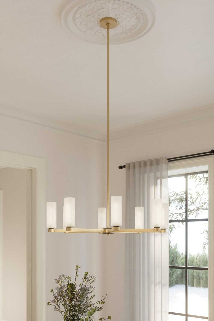 Wexmere Eight Light Chandelier in Legacy Brass Minka-Lavery