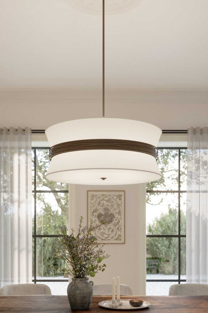 Dalvor Six Light Pendant in Dark Bronze Minka-Lavery