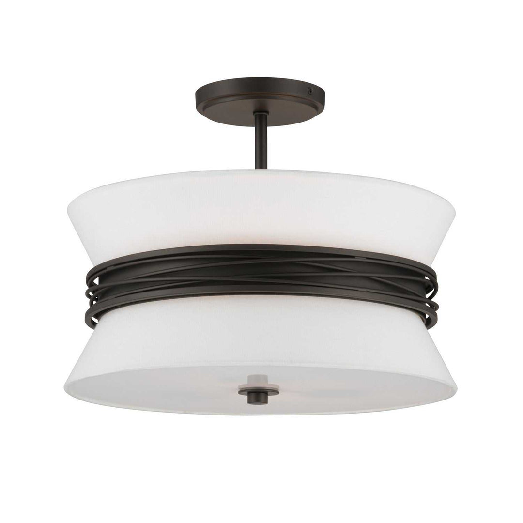 Dalvor Three Light Semi-Flush Mount in Dark Bronze Minka-Lavery