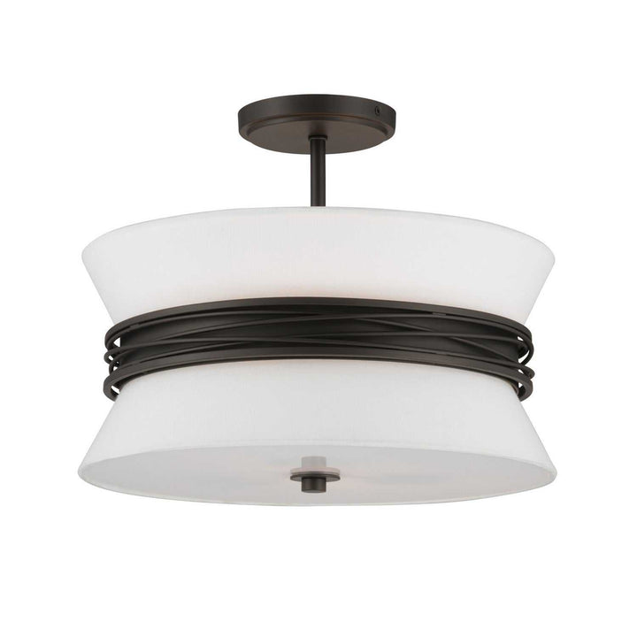 Dalvor Three Light Semi-Flush Mount in Dark Bronze Minka-Lavery