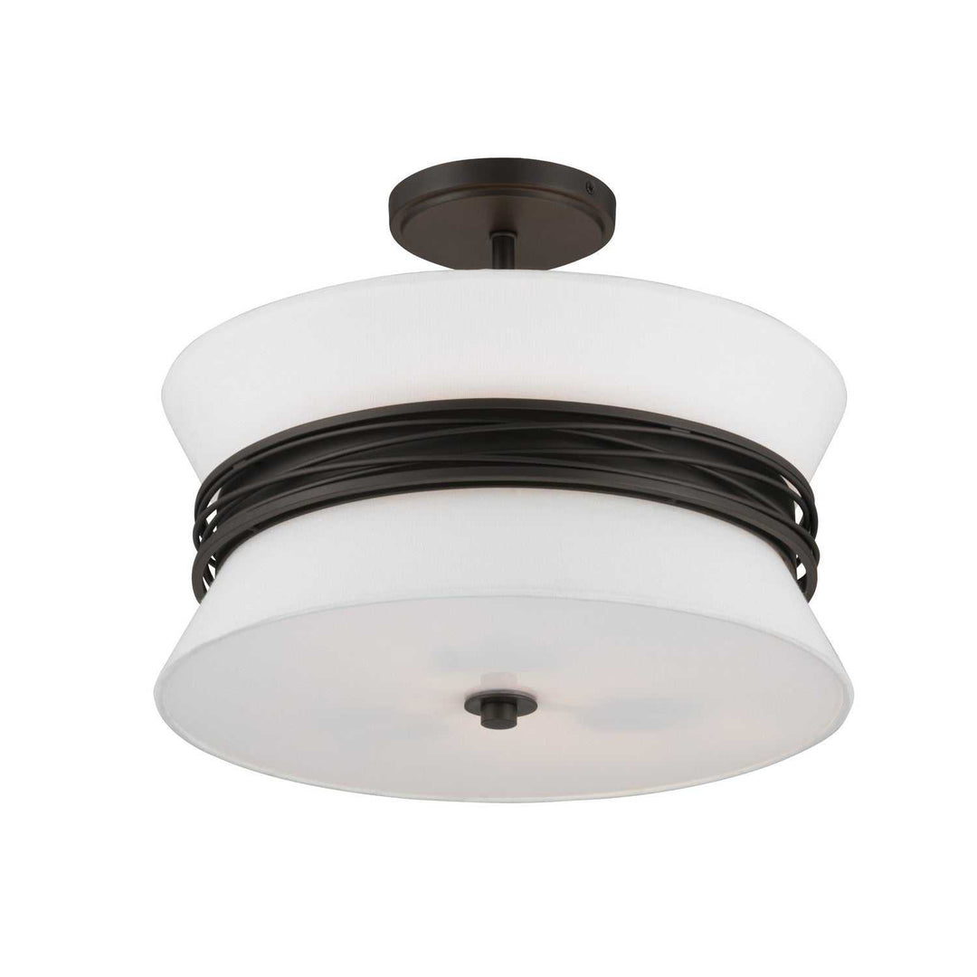 Dalvor Three Light Semi-Flush Mount in Dark Bronze Minka-Lavery