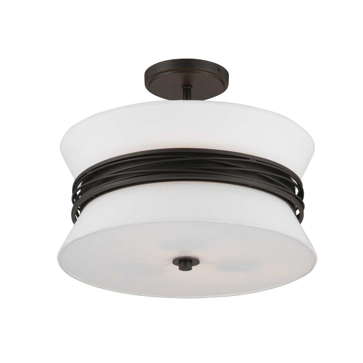 Dalvor Three Light Semi-Flush Mount in Dark Bronze Minka-Lavery
