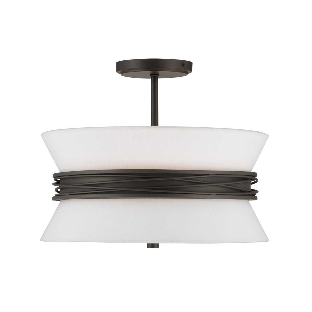 Dalvor Three Light Semi-Flush Mount in Dark Bronze Minka-Lavery