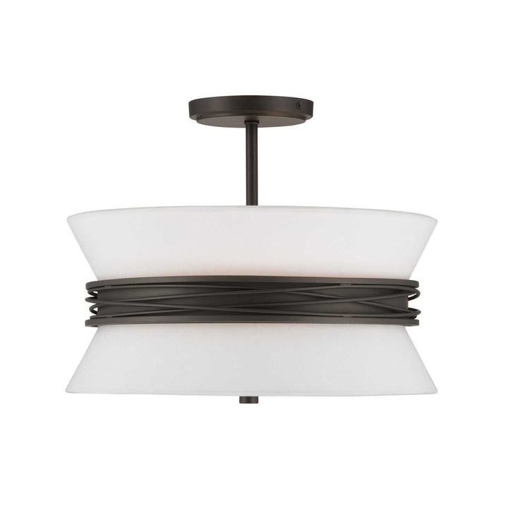 Dalvor Three Light Semi-Flush Mount in Dark Bronze Minka-Lavery