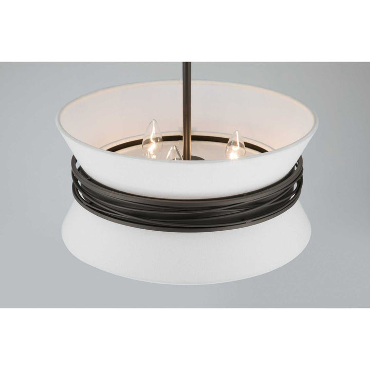 Dalvor Three Light Semi-Flush Mount in Dark Bronze Minka-Lavery