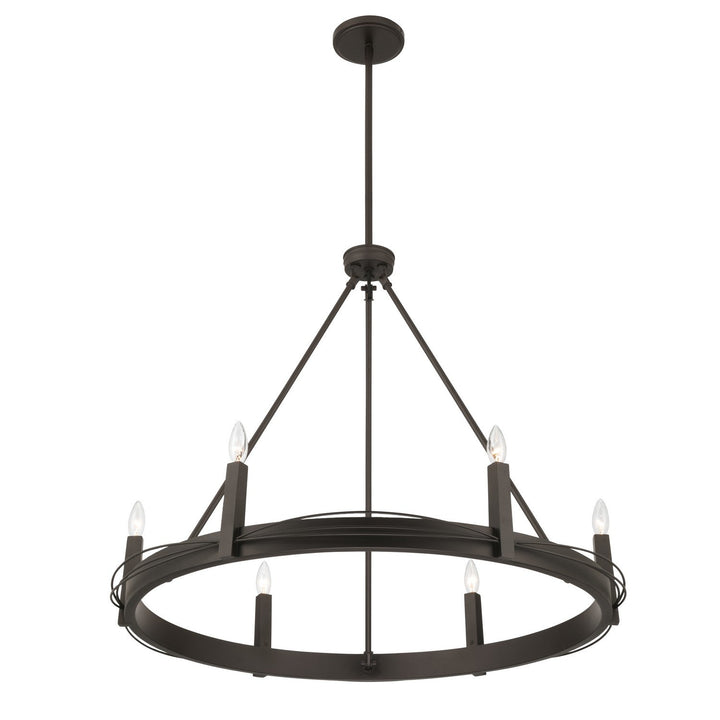 Dalvor Six Light Pendant in Dark Bronze Minka-Lavery