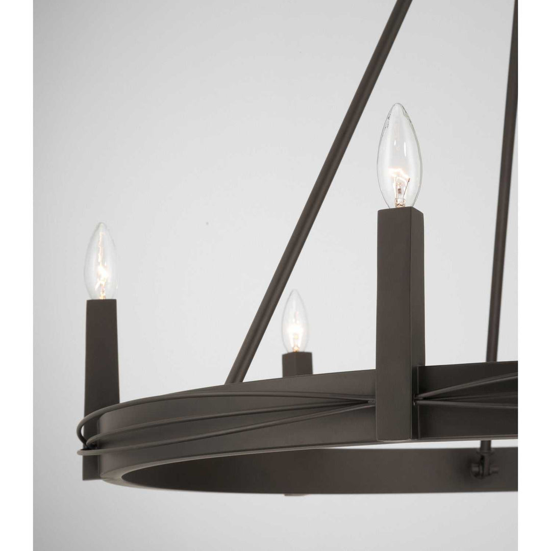 Dalvor Six Light Pendant in Dark Bronze Minka-Lavery