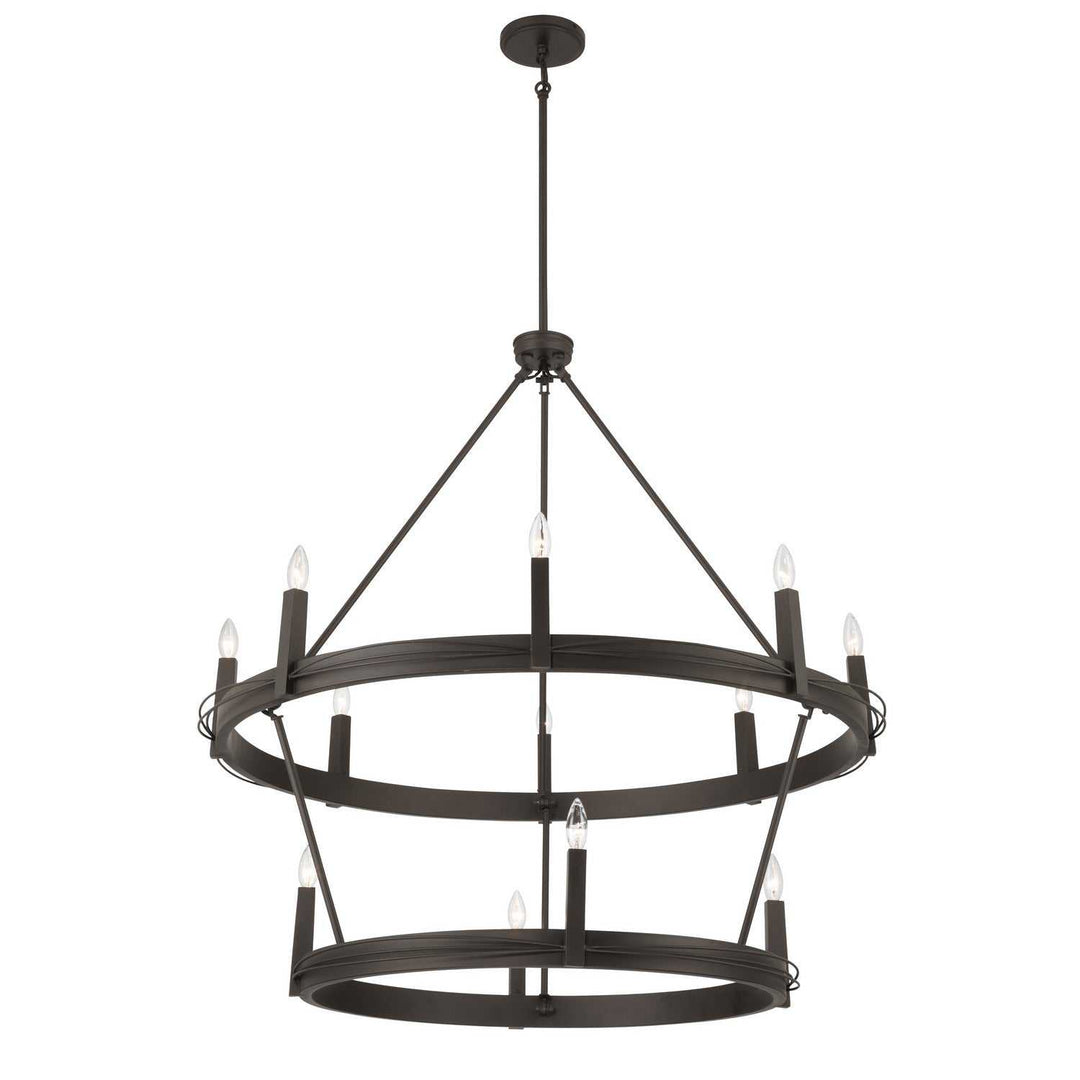 Dalvor 12 Light Pendant in Dark Bronze Minka-Lavery