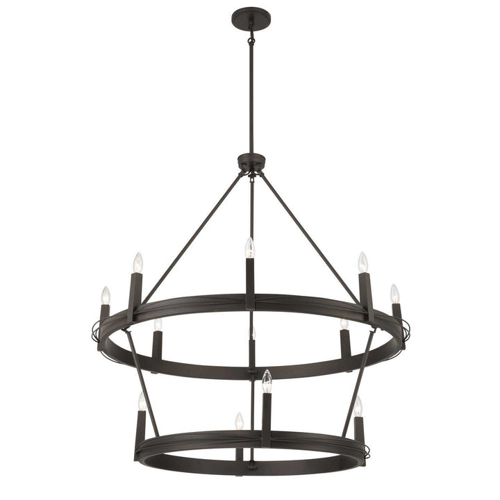 Dalvor 12 Light Pendant in Dark Bronze Minka-Lavery
