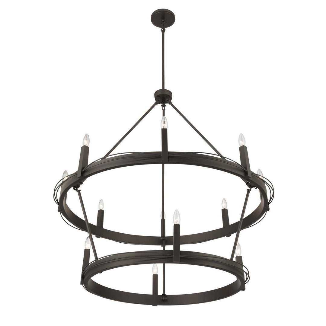 Dalvor 12 Light Pendant in Dark Bronze Minka-Lavery