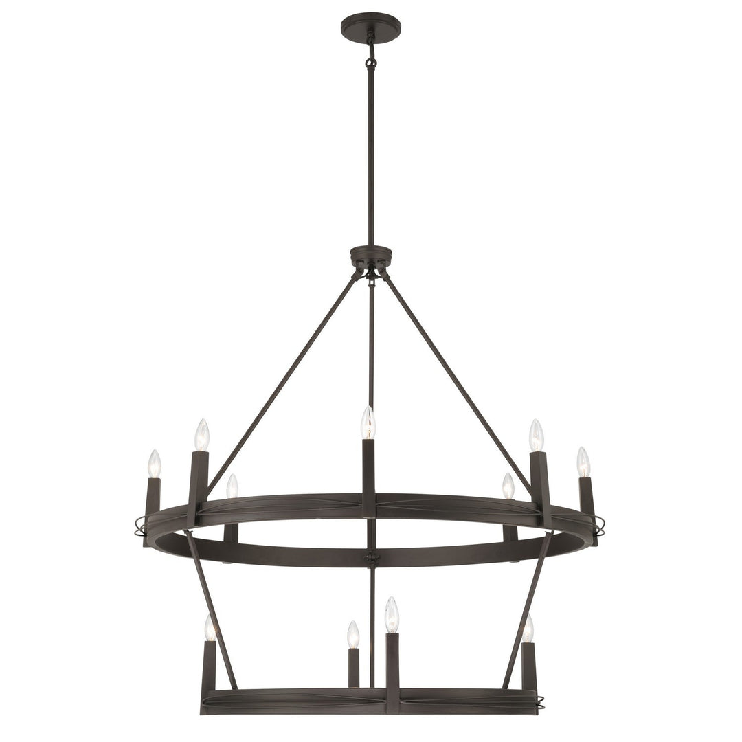 Dalvor 12 Light Pendant in Dark Bronze Minka-Lavery