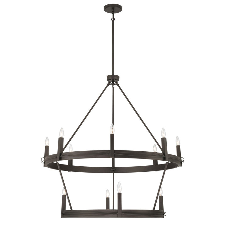 Dalvor 12 Light Pendant in Dark Bronze Minka-Lavery